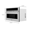 ZLINE 30 in. 1.6 cu ft. Built-in Convection Microwave Oven in Satin Stainless Steel with Speed and Sensor Cooking, Open Box-Great Condition