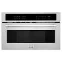 ZLINE 30 in. 1.6 cu ft. Built-in Convection Microwave Oven in Satin Stainless Steel with Speed and Sensor Cooking, Open Box-Great Condition