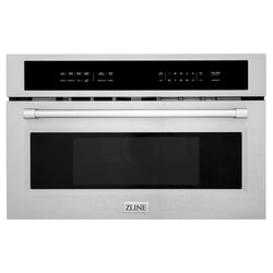 ZLINE 30 in. 1.6 cu ft. Built-in Convection Microwave Oven in Satin Stainless Steel with Speed and Sensor Cooking, Open Box-Great Condition