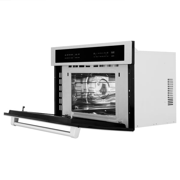 ZLINE 30 in. 1.6 cu ft. Built-in Convection Microwave Oven in Satin Stainless Steel with Speed and Sensor Cooking, Open Box-Great Condition