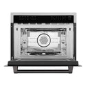 ZLINE 24 In. Autograph Microwave Oven in DuraSnow Stainless with Matte Black Accents (MWOZ-24-SS-MB)