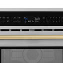 ZLINE Autograph Edition 30 in. 1.6 cu. ft. Built-in Convection Microwave Oven in Stainless Steel and Champagne Bronze Accents (MWOZ-30-CB)