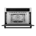 ZLINE Autograph Edition 30” 1.6 cu ft. Built-in Convection Microwave Oven in Stainless Steel and Matte Black Accents (MWOZ-30-MB)