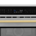 ZLINE 30" Autograph Microwave Oven in DuraSnow Stainless with Polished Gold  Accents (MWOZ-30-SS-G)