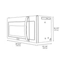 ZLINE 30 in. 1.5 cu. ft. Over-The-Range Convection Microwave Oven in Stainless Steel with Modern Handle and Sensor Cooking, Open Box-Great Condition