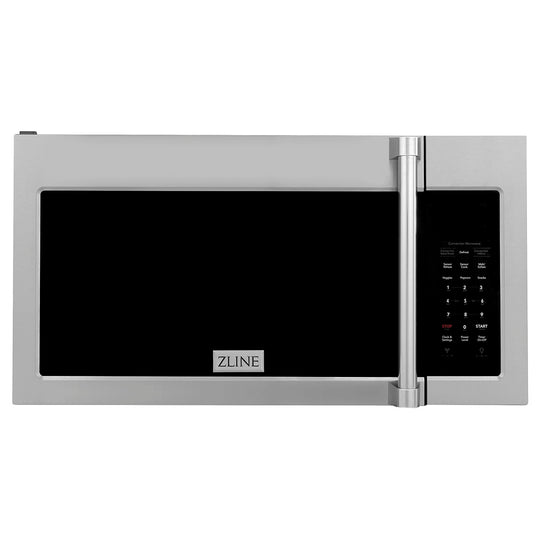 ZLINE 30 in. 1.5 cu. ft. Over-The-Range Convection Microwave Oven in Stainless Steel with Traditional Handle and Sensor Cooking, Open Box-Great Condition