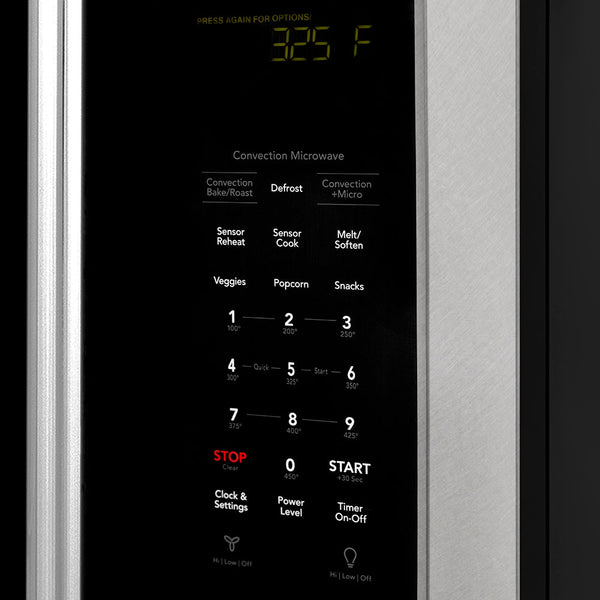 ZLINE 30 in. 1.5 cu. ft. Over-The-Range Convection Microwave Oven in Satin Stainless Steel with Traditional Handle and Sensor Cooking, Open Box-Good Condition