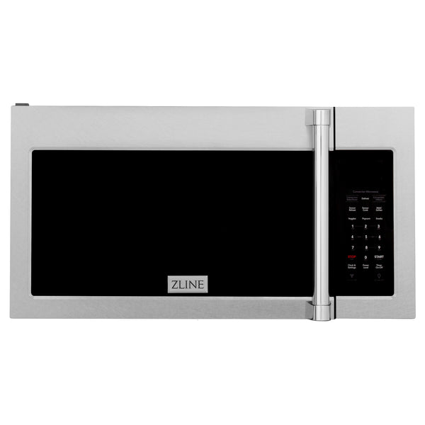 ZLINE 30" 1.5 cu. ft. Over the Range Microwave in Fingerprint Resistant  Stainless Steel with Traditional Handle and Set of 2 Charcoal Filters (MWO-OTRCFH-30-SS)