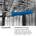 ZLINE 24 in. Monument Series 3rd Rack Top Touch Control Dishwasher in Stainless Steel with Stainless Steel Tub, 45dBa (DWMT-304-24)