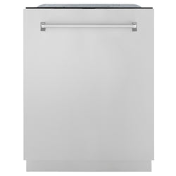 ZLINE 24 in. Monument Series 3rd Rack Dishwasher with Auto Door Open Drying, 44dBa, Stainless Steel Panel (DWMT-304-24)