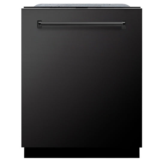 ZLINE 24 in. Monument Series 3rd Rack Dishwasher with Auto Door Open Drying, 44dBa, Black Stainless Steel Panel (DWMT-BS-24)