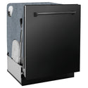 ZLINE 24 in. Monument Series 3rd Rack Dishwasher with Auto Door Open Drying, 44dBa, Black Stainless Steel Panel (DWMT-BS-24)