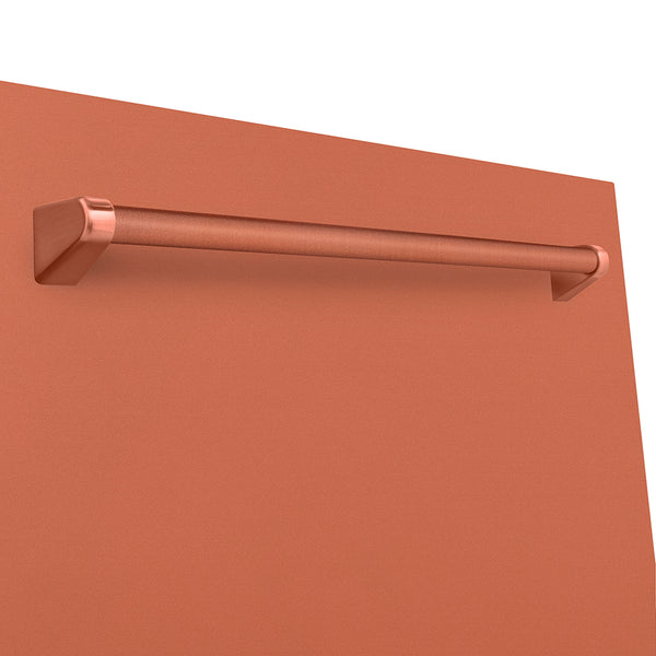ZLINE 24 in. Monument Series 3rd Rack Dishwasher with Auto Door Open Drying, 44dBa, Copper Panel (DWMT-C-24)