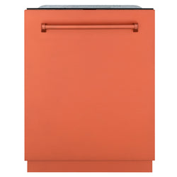 ZLINE 24 in. Monument Series 3rd Rack Dishwasher with Auto Door Open Drying, 44dBa, Copper Panel (DWMT-C-24)