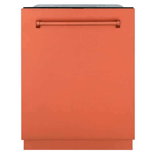 ZLINE 24 in. Monument Series 3rd Rack Dishwasher with Auto Door Open Drying, 44dBa, Copper Panel (DWMT-C-24)