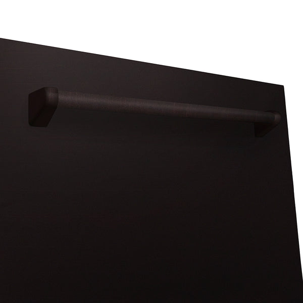 ZLINE 24 in. Monument Series 3rd Rack Dishwasher with Auto Door Open Drying, 44dBa, Oil Rubbed Bronze Panel (DWMT-ORB-24)