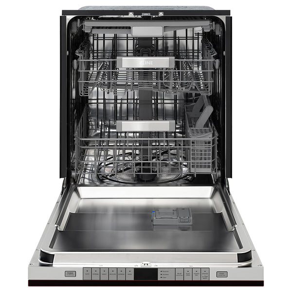 ZLINE 24 in. Monument Series 3rd Rack Dishwasher with Auto Door Open Drying, 44dBa, Oil Rubbed Bronze Panel (DWMT-ORB-24)
