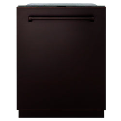 ZLINE 24 in. Monument Series 3rd Rack Dishwasher with Auto Door Open Drying, 44dBa, Oil Rubbed Bronze Panel (DWMT-ORB-24)