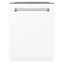 ZLINE 24 in. Monument Series 3rd Rack Dishwasher with Auto Door Open Drying, 44dBa, White Matte Panel (DWMT-WM-24)