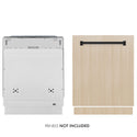 ZLINE Autograph Edition 24 in. Monument Series 3rd Rack Dishwasher with Auto Door Open Drying, 44dBa, Panel Ready with Matte Black Handle (DWMTZ-24-MB)