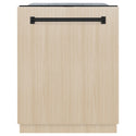 ZLINE Autograph Edition 24 in. Monument Series 3rd Rack Dishwasher with Auto Door Open Drying, 44dBa, Panel Ready with Matte Black Handle (DWMTZ-24-MB)