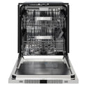 ZLINE Autograph Edition 24 in. Monument Series 3rd Rack Dishwasher with Auto Door Open Drying, 44dBa, Panel Ready with Matte Black Handle (DWMTZ-24-MB)