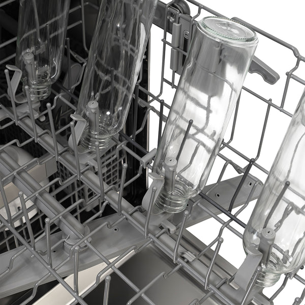 ZLINE Autograph Edition 24 in. Monument Series 3rd Rack Dishwasher with Auto Door Open Drying, 44dBa, Stainless Steel Panel with Polished Gold Handle (DWMTZ-304-24-G)