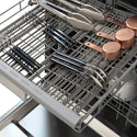 ZLINE Autograph Edition 24 in. Monument Series 3rd Rack Dishwasher with Auto Door Open Drying, 44dBa, Stainless Steel Panel with Polished Gold Handle (DWMTZ-304-24-G)