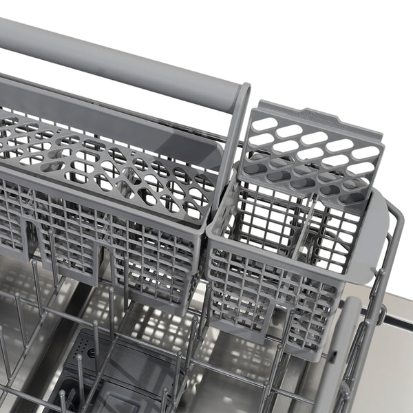 ZLINE Autograph Edition 24 in. Monument Series 3rd Rack Dishwasher with Auto Door Open Drying, 44dBa, Stainless Steel Panel with Polished Gold Handle (DWMTZ-304-24-G)