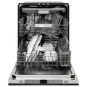ZLINE Autograph Edition 24 in. Monument Series 3rd Rack Dishwasher with Auto Door Open Drying, 44dBa, Black Stainless Steel Panel with Champagne Bronze Handle (DWMTZ-BS-24-CB)