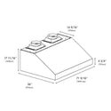 ZLINE 72 in. Under Cabinet Outdoor Grill Hood (GOU1-72)