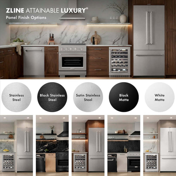 ZLINE 24 in. Tallac Series 3rd Rack Tall Tub Dishwasher with Stainless Steel Tub, 51dBa, Open Box-Good Condition