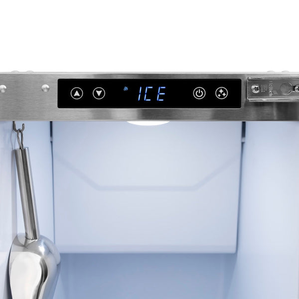 ZLINE 15 in. Touchstone Clear Cube Ice Maker with Drain Pump and Panel Ready Door, Open Box-Good Condition