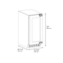 ZLINE 15 in. Touchstone Clear Cube Ice Maker with Drain Pump and Panel Ready Door, Open Box-Great Condition