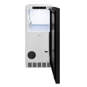 ZLINE 15 in. Touchstone Clear Cube Ice Maker with Drain Pump and Panel Ready Door, Open Box-Great Condition