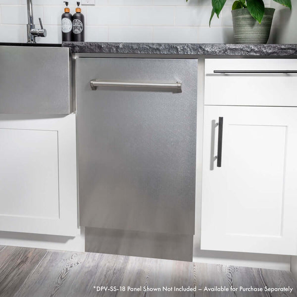 ZLINE 18 in. Tallac Series 3rd Rack Top Control Built-In Dishwasher with Stainless Steel Tub, 51dBa, Open Box-Good Condition