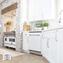 Real customer photo ZLINE white matte dishwasher in white kitchen