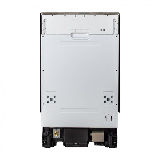 ZLINE 18 in. Compact Stainless Steel Top Control Built-In Dishwasher with Stainless Steel Tub and Modern Style Handle, 52dBa (DW-304-18)