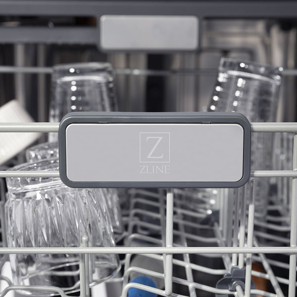 ZLINE 24 in. Monument Series 3rd Rack Top Touch Control Dishwasher in Stainless Steel with Stainless Steel Tub, 45dBa (DWMT-304-24)