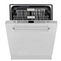 ZLINE 24 in. Monument Series 3rd Rack Top Touch Control Dishwasher in Stainless Steel with Stainless Steel Tub, 45dBa (DWMT-304-24)