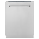 ZLINE 24 in. Monument Series 3rd Rack Top Touch Control Dishwasher in Stainless Steel with Stainless Steel Tub, 45dBa (DWMT-304-24)