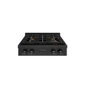 ZLINE 30 in. Paramount Gas Rangetop with 4 Brass Burners and Porcelain Cooktop in Black Stainless Steel (SRTB-BR-30)