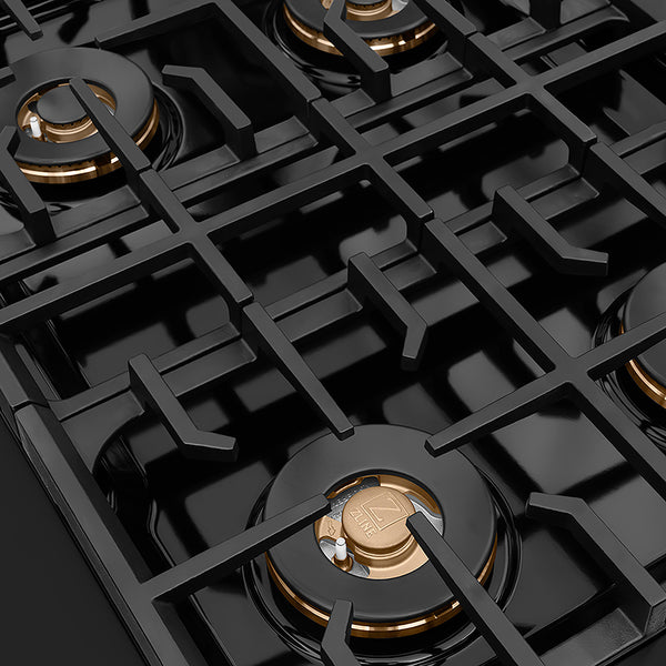 ZLINE 30 in. Paramount Gas Rangetop with 4 Burner DuoPro™ Cooktop in Black Stainless Steel, Open Box-Great Condition