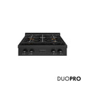 ZLINE 36 in. Paramount Gas Rangetop with 6 Burner DuoPro™ Cooktop in Black Stainless Steel, Open Box-Great Condition
