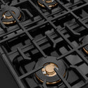 ZLINE Autograph Edition 30 in. Paramount Gas Rangetop with 4 Burner DuoPro™ Cooktop in Black Stainless Steel and Champagne Bronze Accents, Open Box-Good Condition
