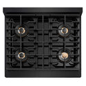 ZLINE Autograph Edition 30 in. Paramount Gas Rangetop with 4 Burner DuoPro™ Cooktop in Black Stainless Steel and Champagne Bronze Accents, Open Box-Good Condition