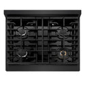 ZLINE 30 in. Paramount Gas Rangetop with 4 Burners and Porcelain Cooktop in Black Stainless Steel (SRTB-30)