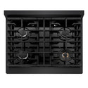 ZLINE 30 in. Paramount Gas Rangetop with 4 Burners and Porcelain Cooktop in Black Stainless Steel, Open Box-Great Condition