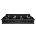 ZLINE 48 in. Paramount Gas Rangetop with 8 Burners and Porcelain Cooktop in Black Stainless Steel, Open Box-Great Condition