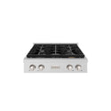 ZLINE 30 in. Paramount Gas Rangetop with 4 Burners and Porcelain Cooktop in DuraSnow® Stainless Steel (SRTS-30)